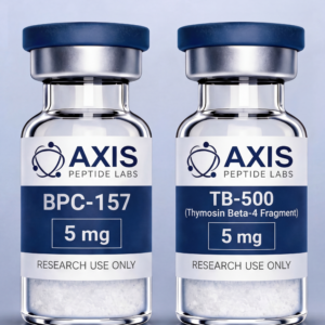BPC-157 5mg and TB-500 5mg vials — Axis Peptide Labs Research Set