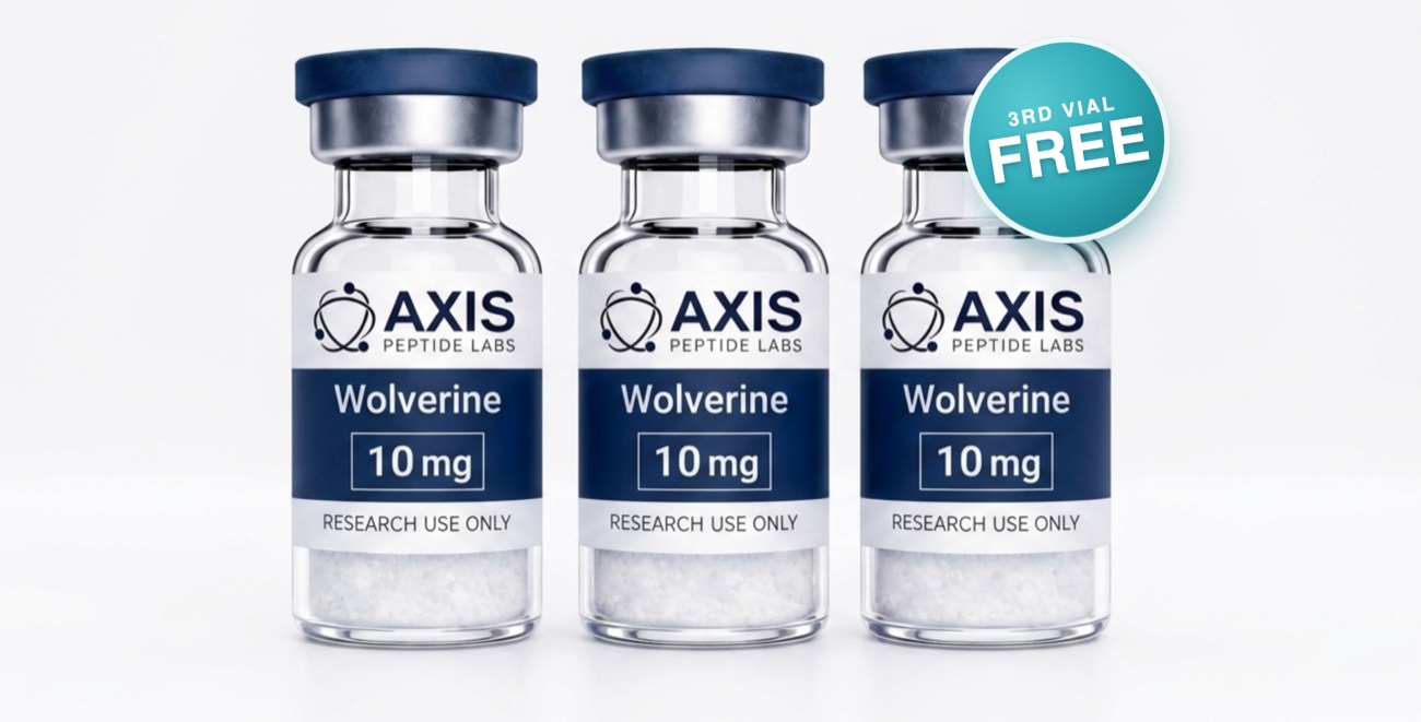 Three Axis peptide vials, the third vial free